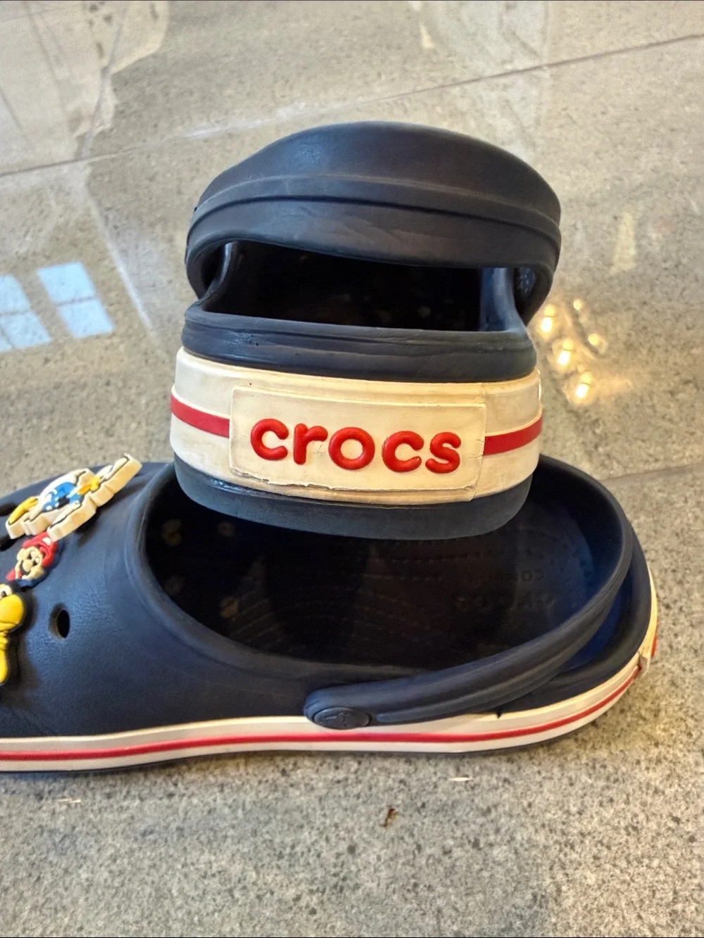 Kids Navy Croc withCharms
